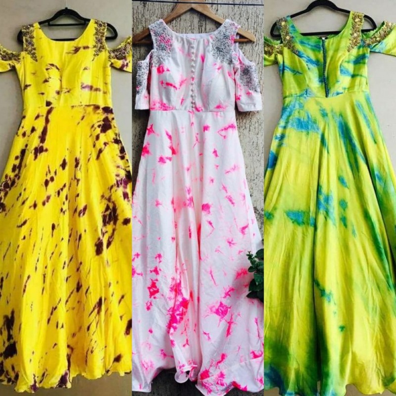 Satin sales shibori dresses